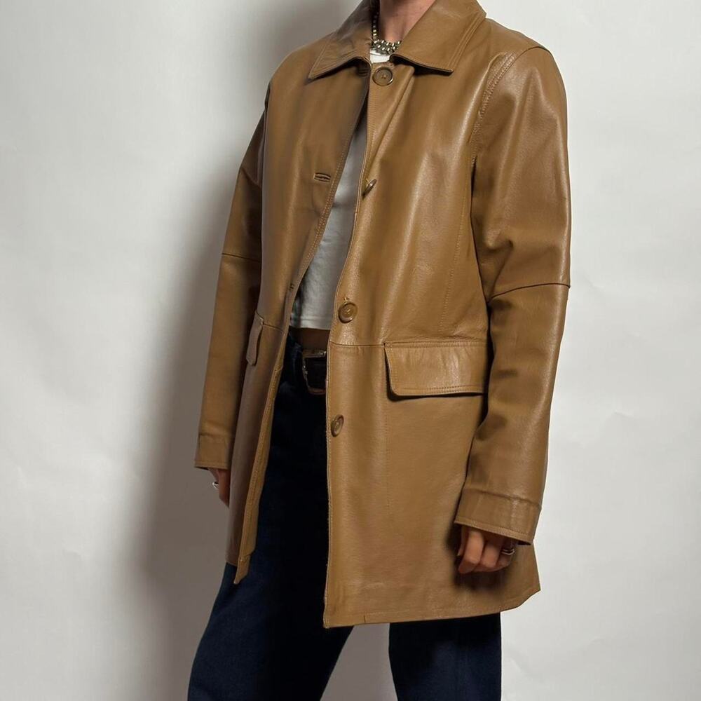 Vintage Centigrade Faux Leather Trench Coat